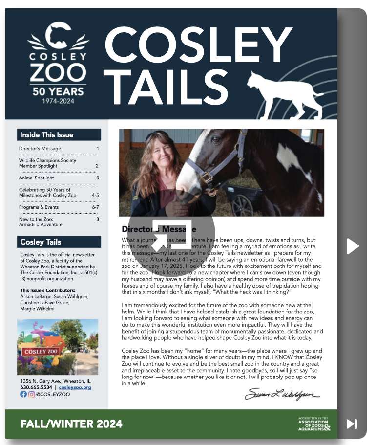 Cosley Tails Fall 2024 Newsletter