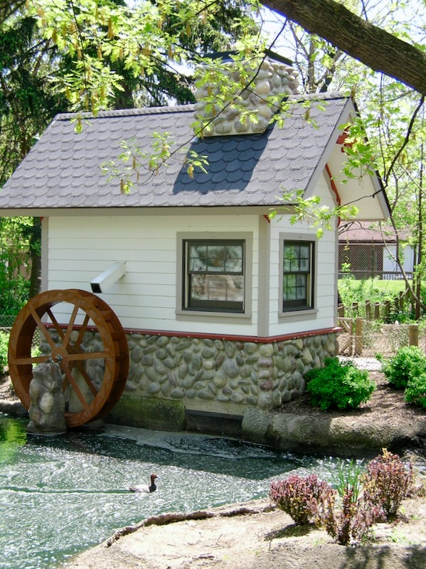 Duck Pond water wheel and shelter