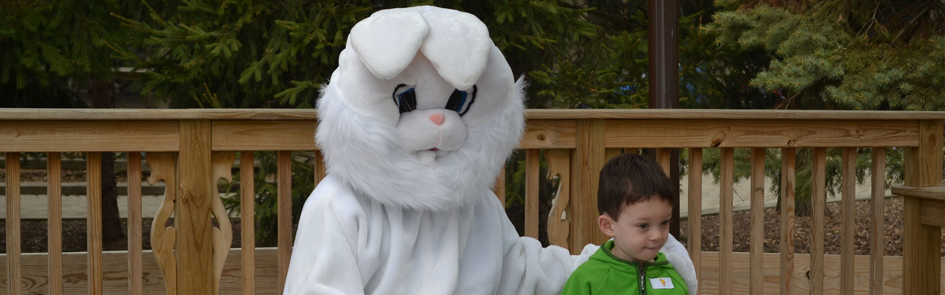 Easter Bunny with little kid
