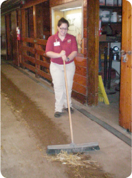 Volunteers at Cosley Zoo help with various daily tasks.
